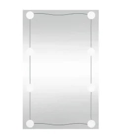 Wandspiegel met LED's rechthoekig 40x60 cm glas