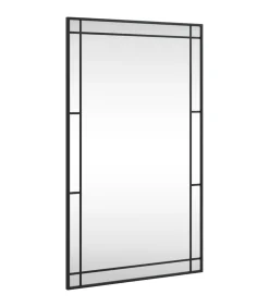 Wandspiegel rechthoekig 60x100 cm ijzer zwart