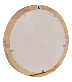 Wandspiegel rond 40 cm teakhout