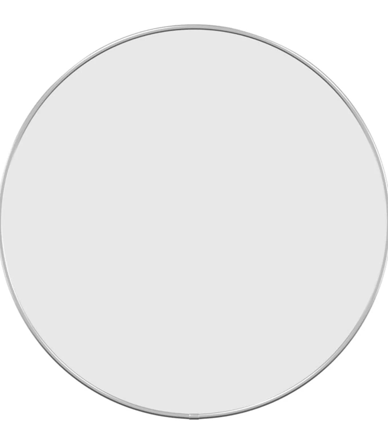Wandspiegel rond Ø50 cm zilverkleurig