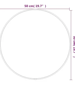Wandspiegel rond Ø50 cm zilverkleurig