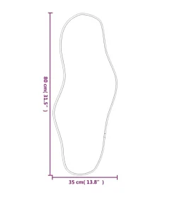 Wandspiegel 80x35 cm goudkleurig