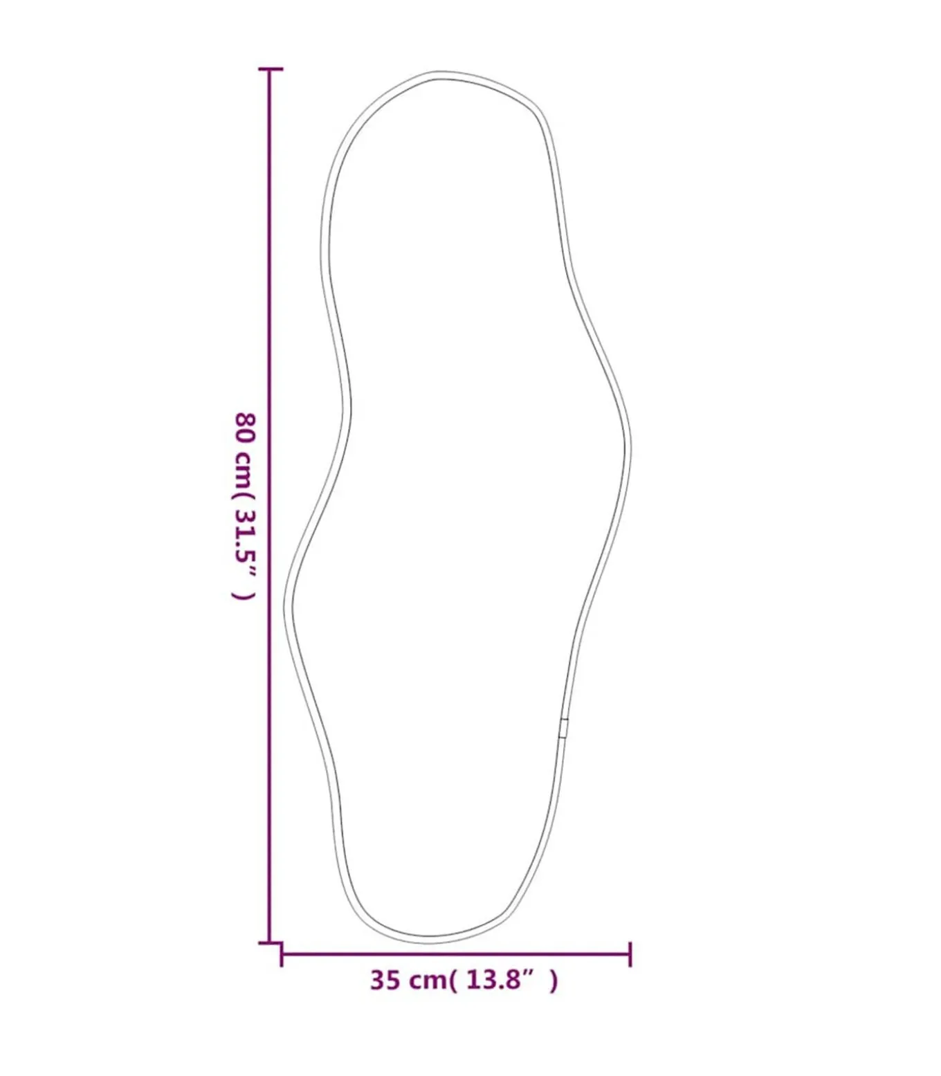 Wandspiegel 80x35 cm goudkleurig