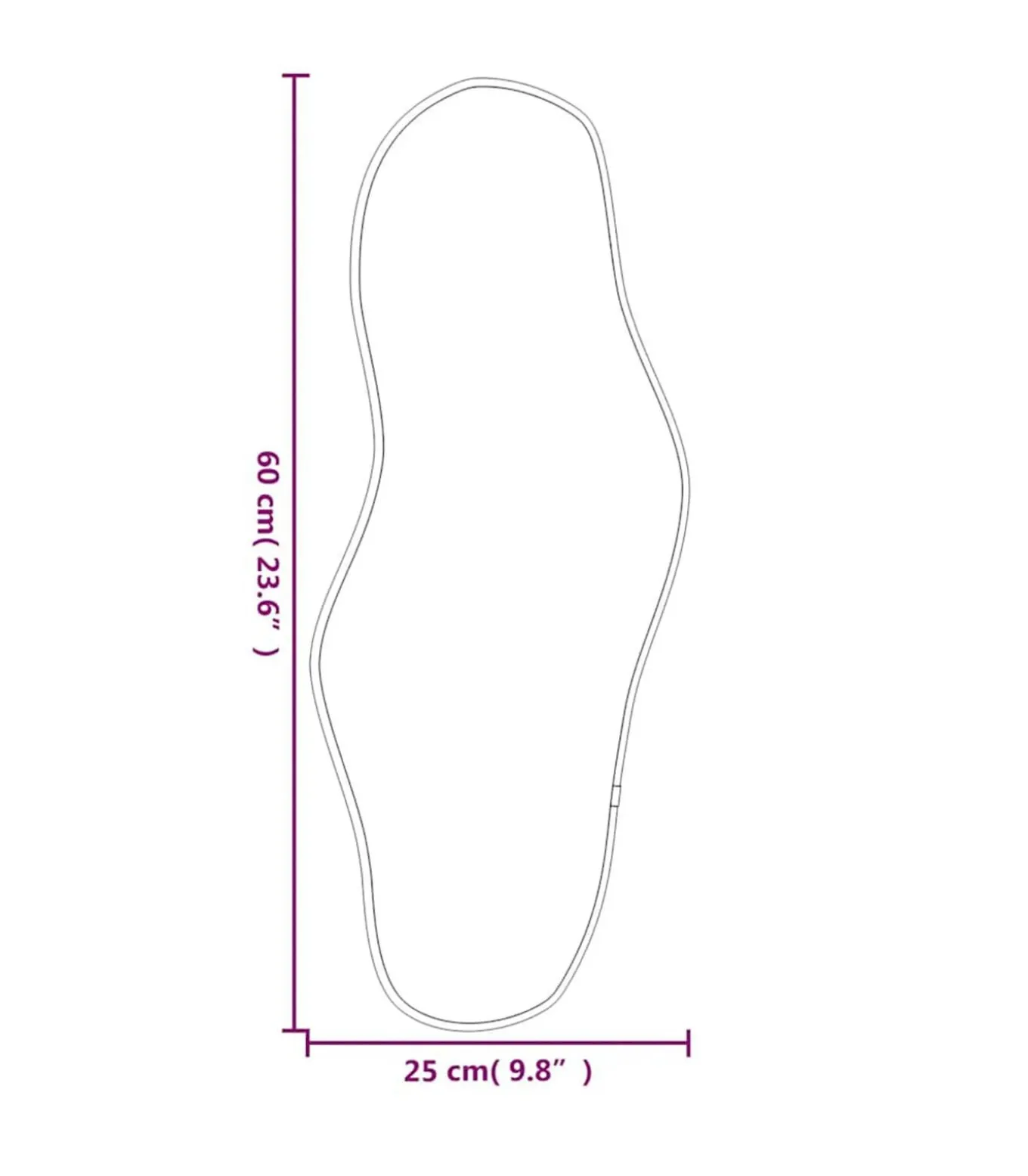 Wandspiegel 60x25 cm goudkleurig