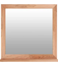 Wandspiegel 55x55 cm massief walnotenhout