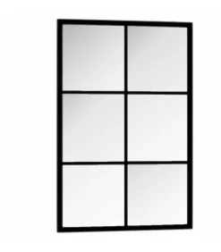 Wandspiegel 60x40 cm metaal zwart