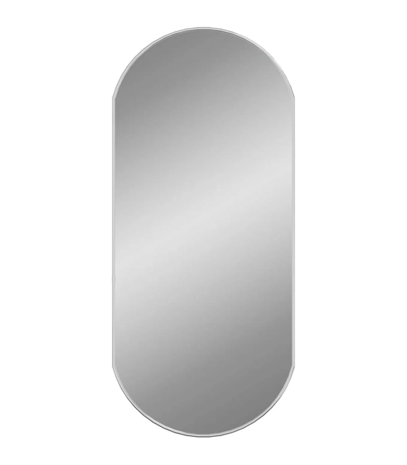 Wandspiegel 90x40 cm ovaal zilverkleurig