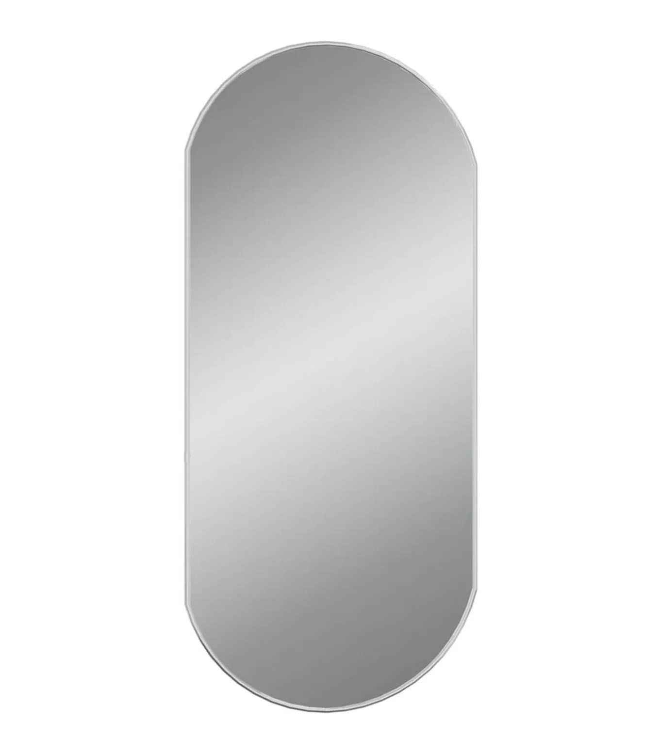 Wandspiegel 90x40 cm ovaal zilverkleurig
