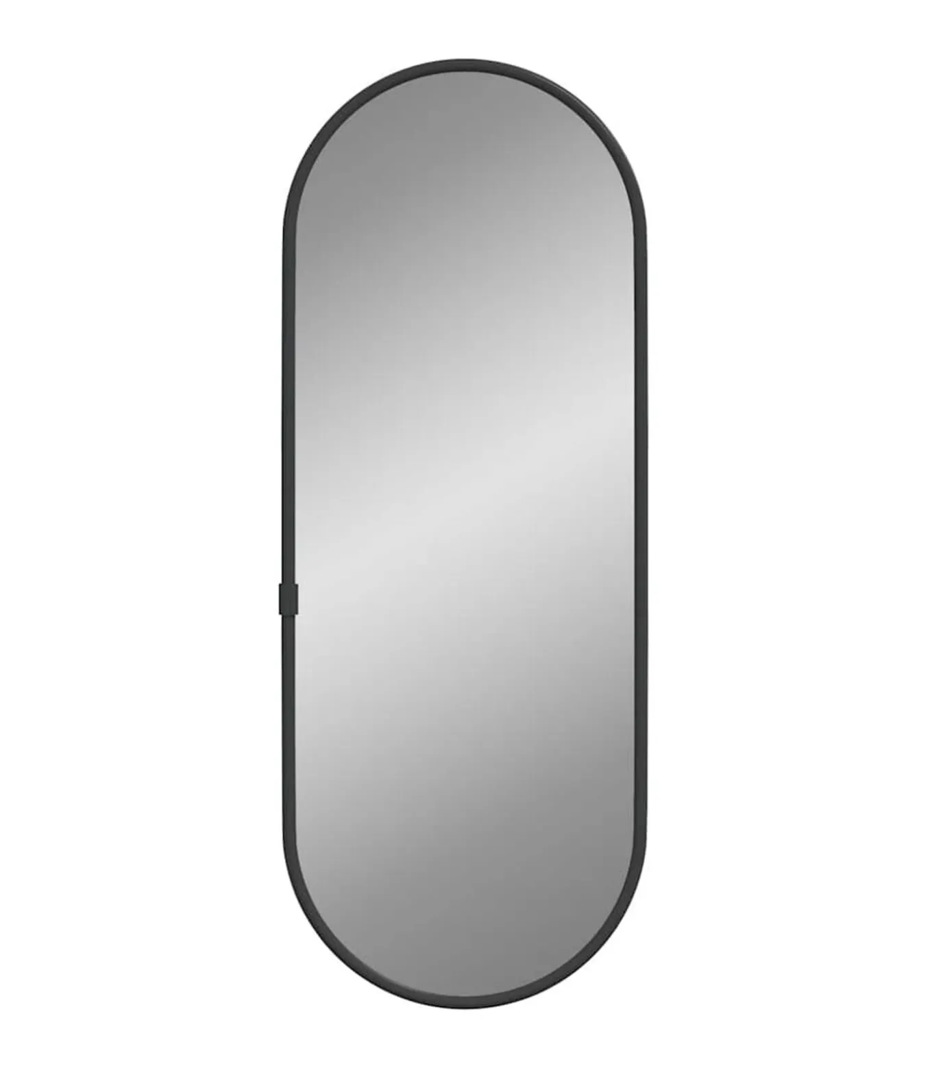 Wandspiegel 40x15 cm ovaal zwart