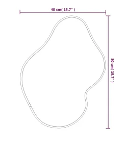 Wandspiegel 50x40 cm zwart