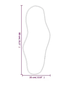 Wandspiegel 80x35 cm zwart