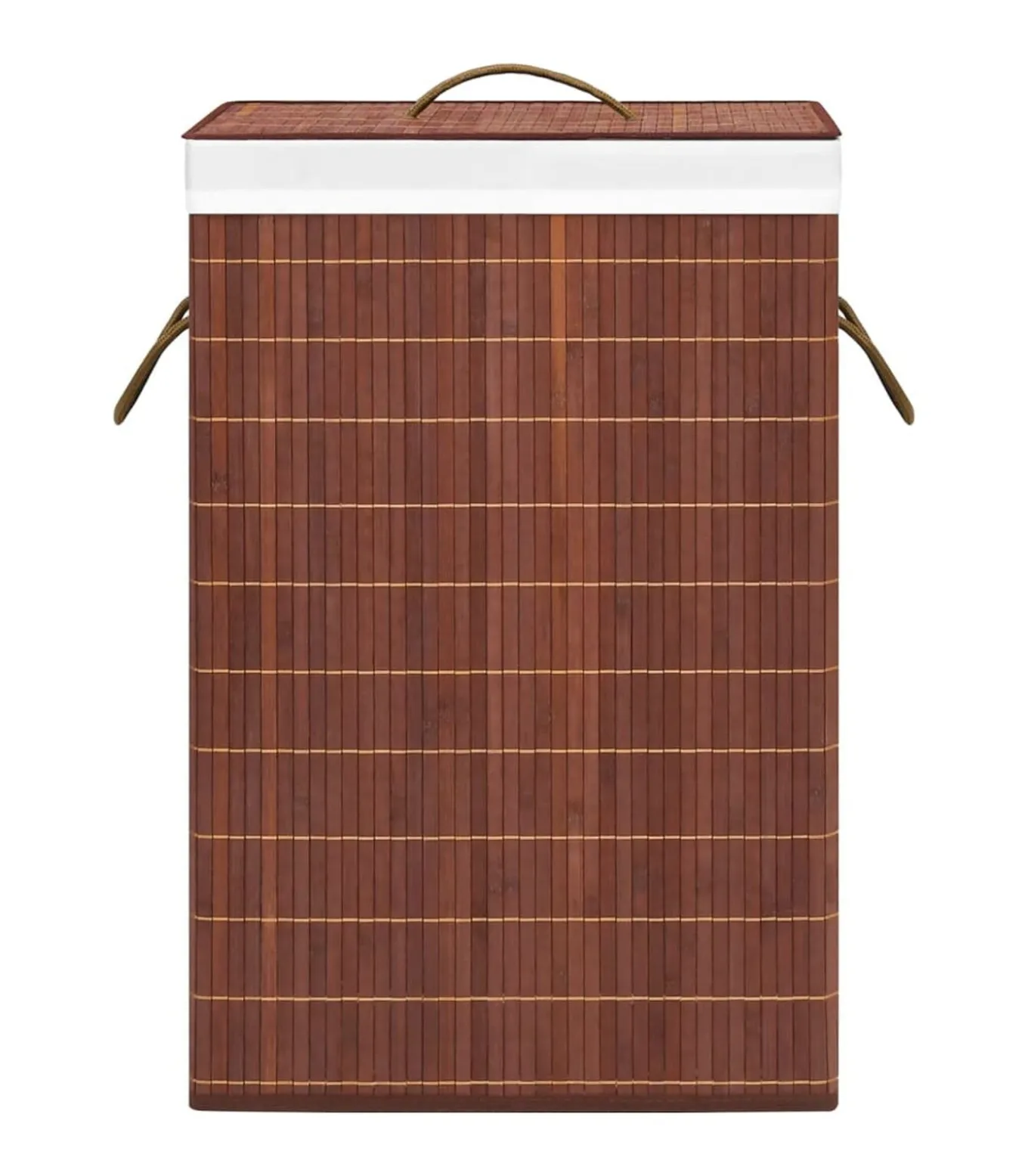 Wasmand met 2 vakken 72 L bamboe bruin