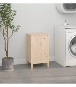 Wasmand 44x44x76 cm massief grenenhout