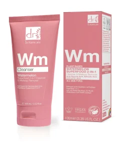 Watermeloen Superfood 2-in-1 Reinigings- & Make-up Verwijderaar 100ml met Glycolzuur, Salicylzuur en Melkzuur