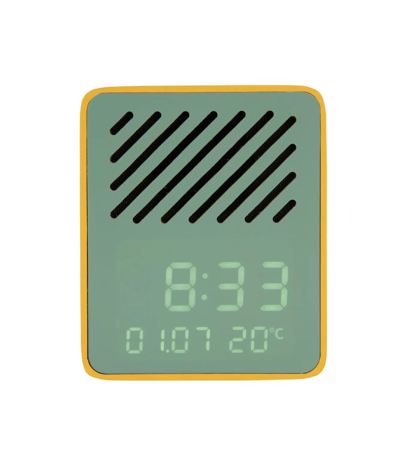 Wekker Funky Vibes - Heldergeel - 9.5x6.5x11.5cm