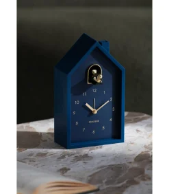 Wekker Modern Cuckoo Oro - Blauw - 15x11.5x20cm