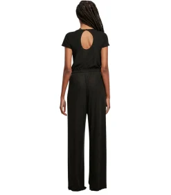 Wijd geribde jumpsuit voor dames