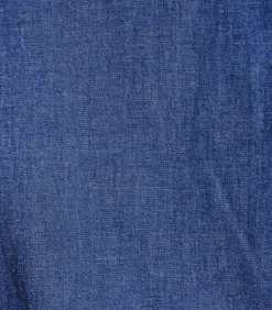 Wijde blauwe jumpsuit met ritssluiting