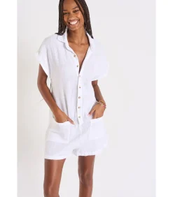 Wit overhemd met korte mouwen NATAL CHERYLL