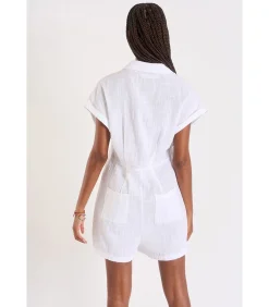 Wit overhemd met korte mouwen NATAL CHERYLL