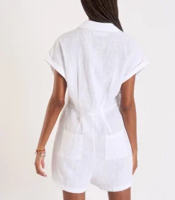 Wit overhemd met korte mouwen NATAL CHERYLL