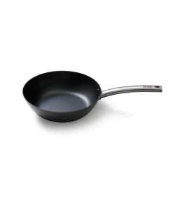 Wokpan Plaatstaal 28 cm Carbon Steel - alle warmtebronnen - Inductie