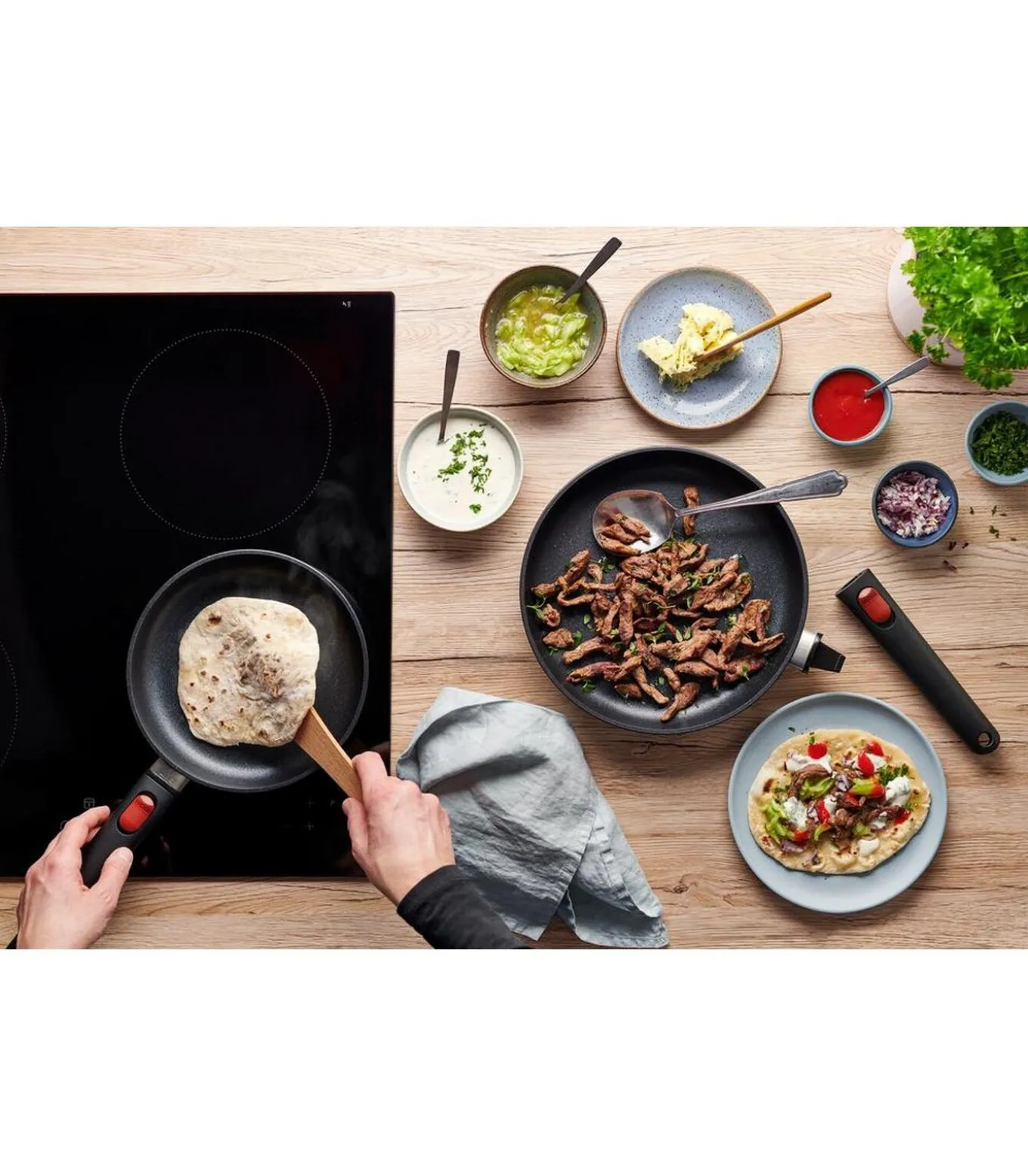 WOLL EcoLite QXR Koekenpan inductie met afneembare greep - Ø240mm - Zwart