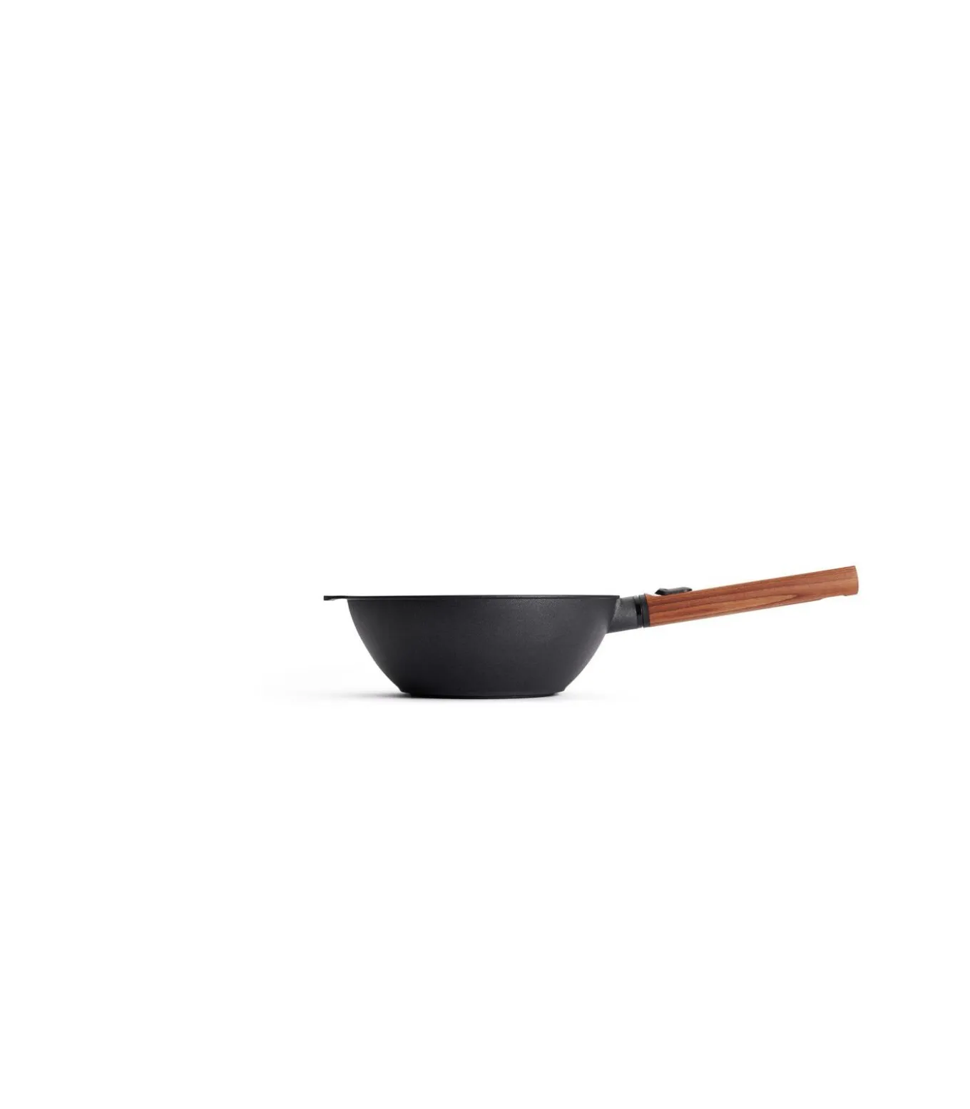 WOLL EcoLogic QXR Wok inductie met houten afneembare greep - Ø240mm - H 90mm - Zwart