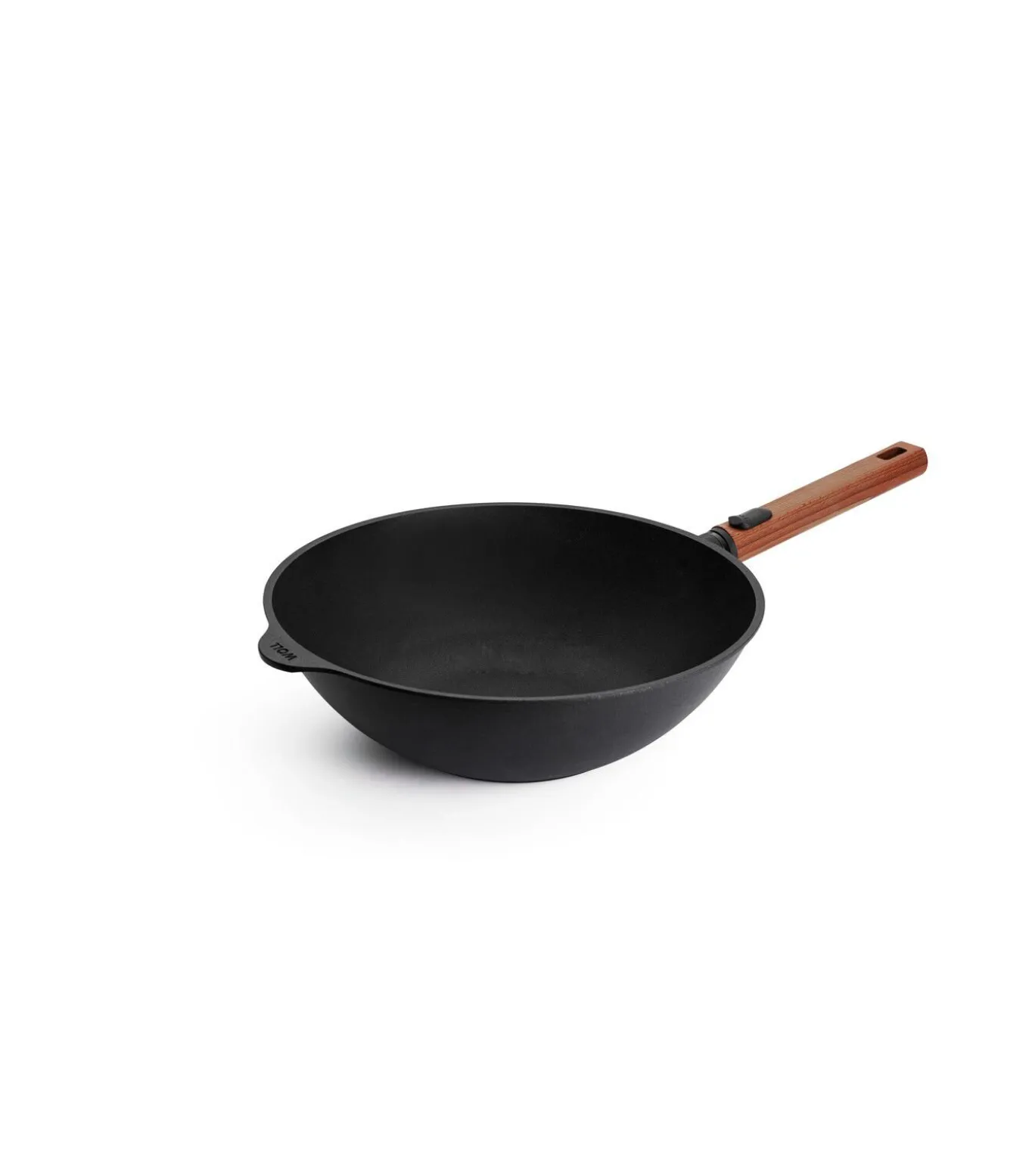 WOLL EcoLogic QXR Wok inductie met houten afneembare greep - Ø300mm - H 100mm - Zwart