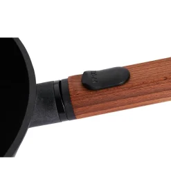 WOLL EcoLogic QXR Wok inductie met houten afneembare greep - Ø300mm - H 100mm - Zwart