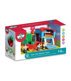 WOW Toys speelgoed trein Sam - interactieve stoomtrein voor kinderen
