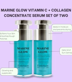 2x Marine Glow Vitamine C + Collageenconcentraat Serum