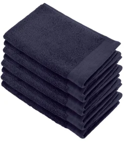 8x Soft Cotton Gastendoekjes Navy
