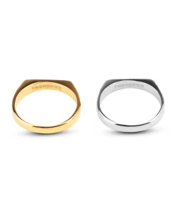 Zegelring Smal - Zilver Kleurig - Staal