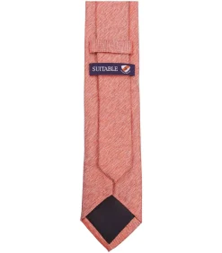 Zijden Stropdas Koraal Rood