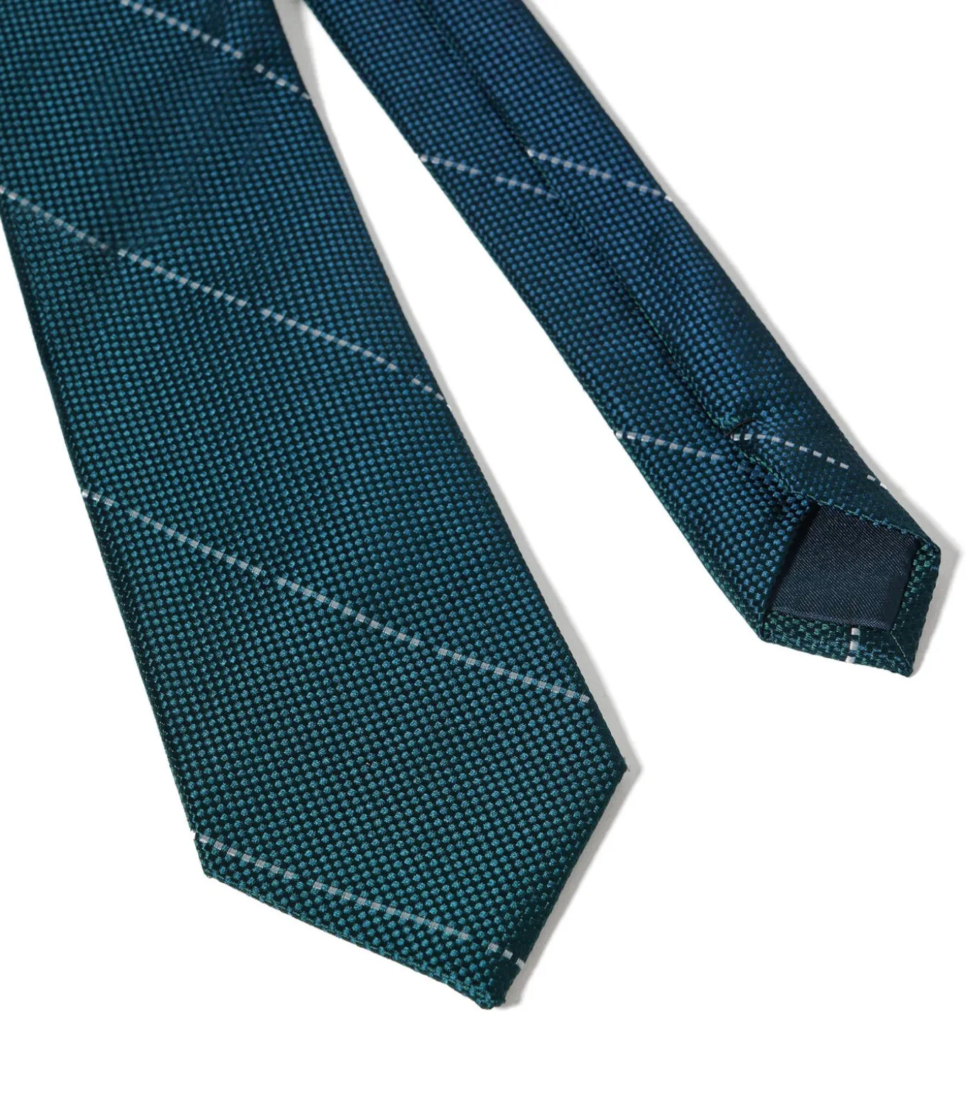 Zijden stropdas met ruitpatroon en Polo Club-logo