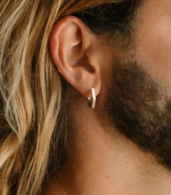 ZILVEREN PIERCING HEREN CREOOL PENTAGON