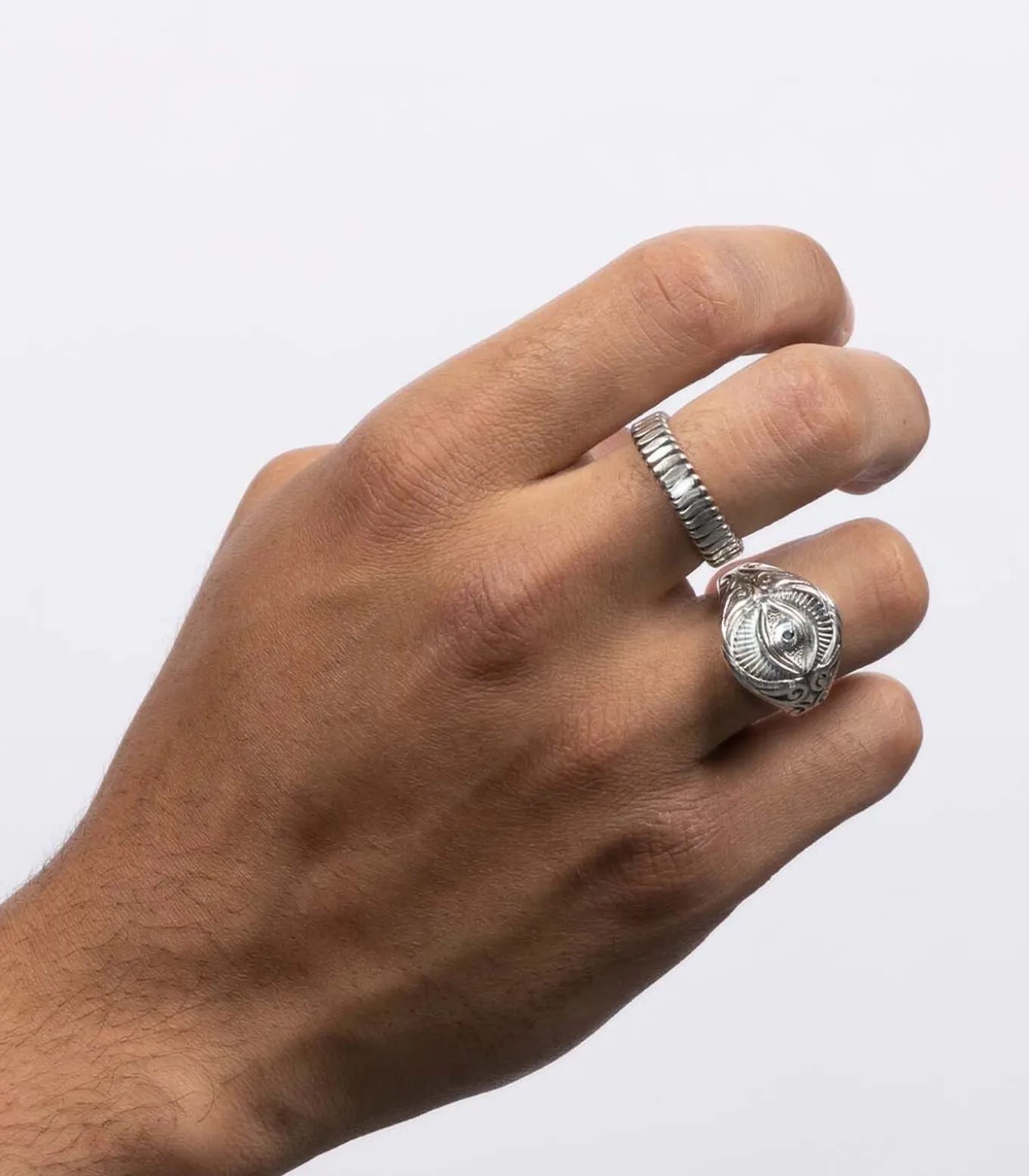 Zilveren ring voor mannen "Idaïa"