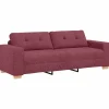 3-Zits Sofa met kussen Wijnrood Stof