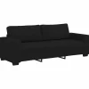 3-zitsbank 180 cm stof zwart