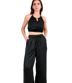Zomerse satijnen top en broek Satinee Beach