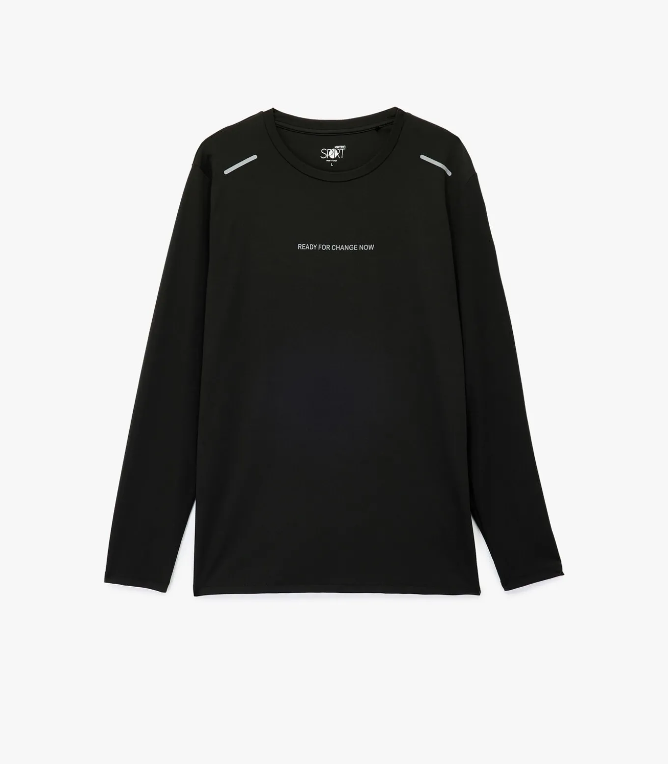 Zwart Lang Mouwloos Bedrukt T-shirt