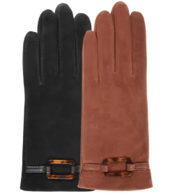 Zwart Suède Geitenleren Handschoenen voor dames