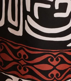 Zwarte mouwloze jumpsuit met V-halsprint