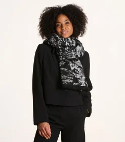 Zwarte sjaal met motief