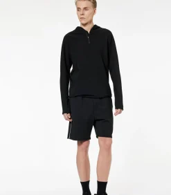 Zwarte Sport Hoodie Lange Mouwen